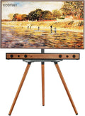 ECOTINY Support TV, 65 pouces, éclairage LED, 400 × 400 mm, 400 × 400mm, réglable, OLED, portable