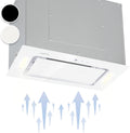 Hotte aspirante KLARSTEIN, éclairage LED, 52 cm, verre, 50 cm, 27, 5 cm, 190 W, 3 vitesses, 190W, 530 m3/h, Écran tactile LED, Blanc