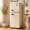 Réfrigérateur KOMHTOM, éclairage LED, 7 Niveaux, pour Cuisine et Salon, Réglage de La Température à 7 Niveaux, 112L, 2 Porte, 10 °C, réglable
