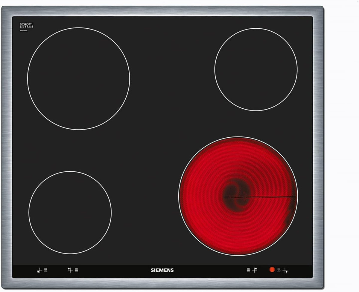 Plaque de cuisson SIEMENS EA645GE17, 58, 3 cm, acier inoxydable, 60 cm, 6600 W, 4 zones, encastrable