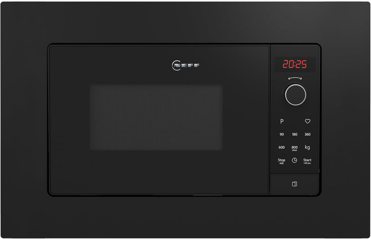 Neff Four micro-ondes, éclairage LED, verre, 50 × 38 cm, 36, 5 × 46, 0 × 32, 0 cm, 50 cm, 20 l, 800 W, 27 cm, 230 V, 90 W, 180 W, 360 W, 600 W, N30