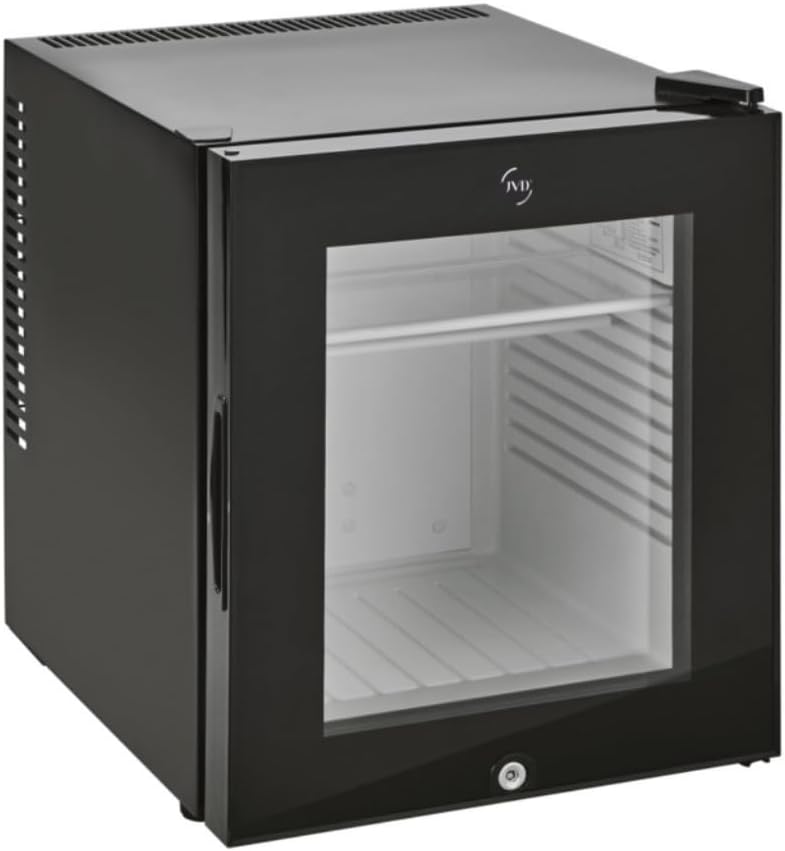 JVD Mini réfrigérateur, 40L, 30L, Minibar TA 40L Porte Vitrée, Compact & 100% silencieux, Thermo-absorption