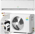 Rellytech Climatiseur split, éclairage LED, 12000 BTU, 12, 000 Btu, 12, 500 BTU, 9000 BTU, 18, 000 BTU, 4 Modes, 115V, 110V, 42dB, minuterie