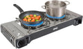Amig Réchaud de camping, Cuisine portable, Compatible avec Cartouches B-250, acier inoxydable, CAMP02 B-250, 2, 2 kW, 2X Brûleurs